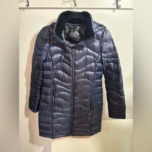 Andrew Marc Women’s Jacket Navy Blue Size XS With Hood